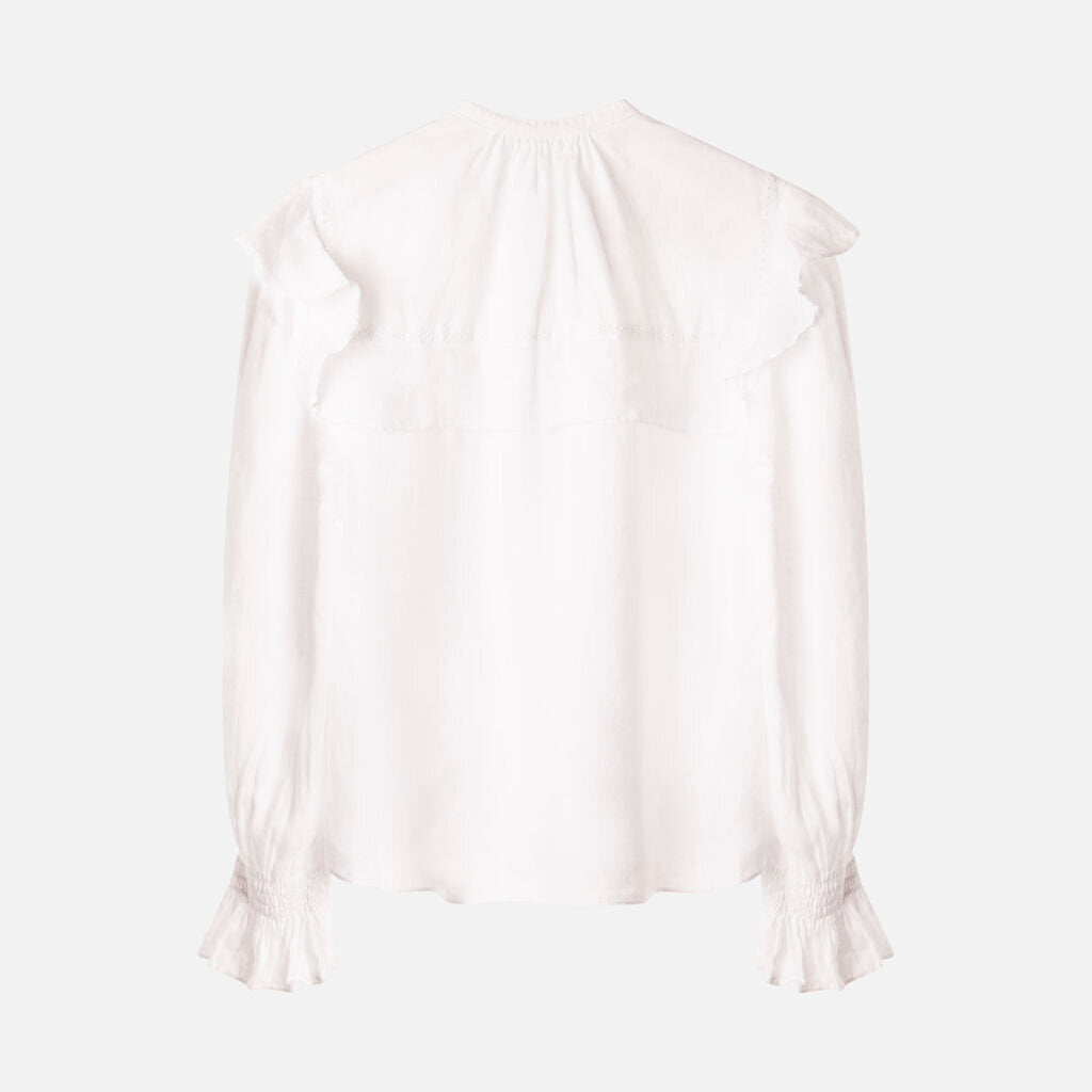 Isabel Marant Etoile White Linen Button Up Top