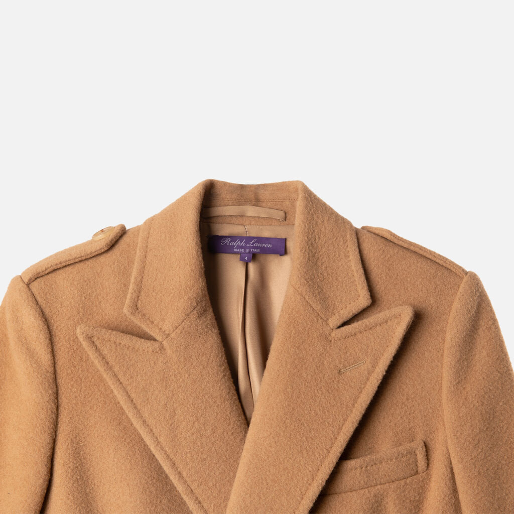 Ralph Lauren Purple Label Beige Camel Hair Coat