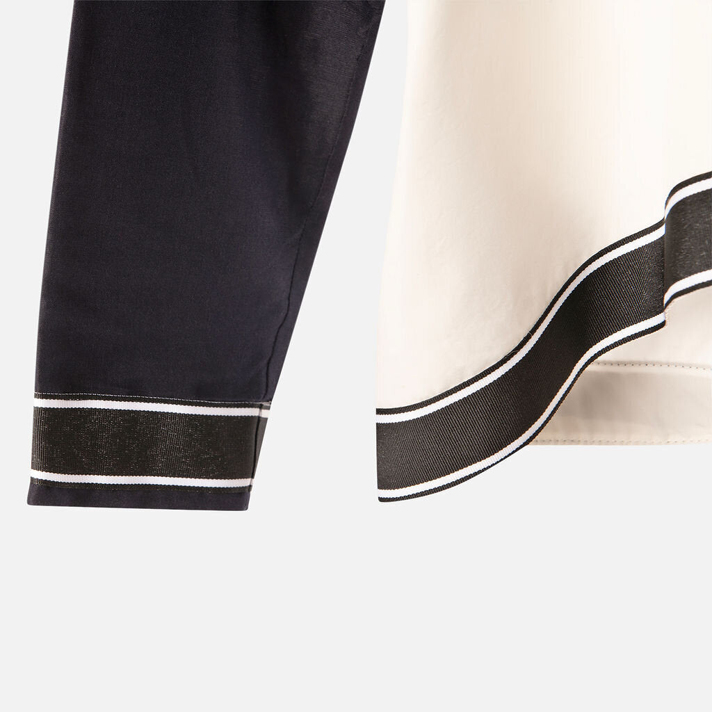 Tricot Comme des Garcons Navy and White Linen Shirt