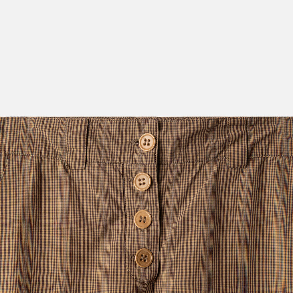Chloe Brown Check Cotton Pants