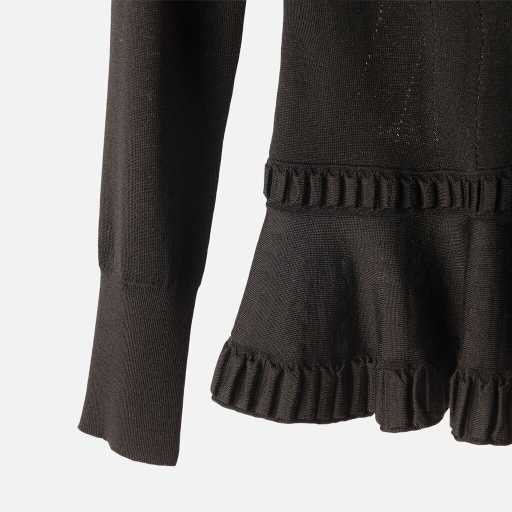 Alexander McQueen Black Wool Cardigan