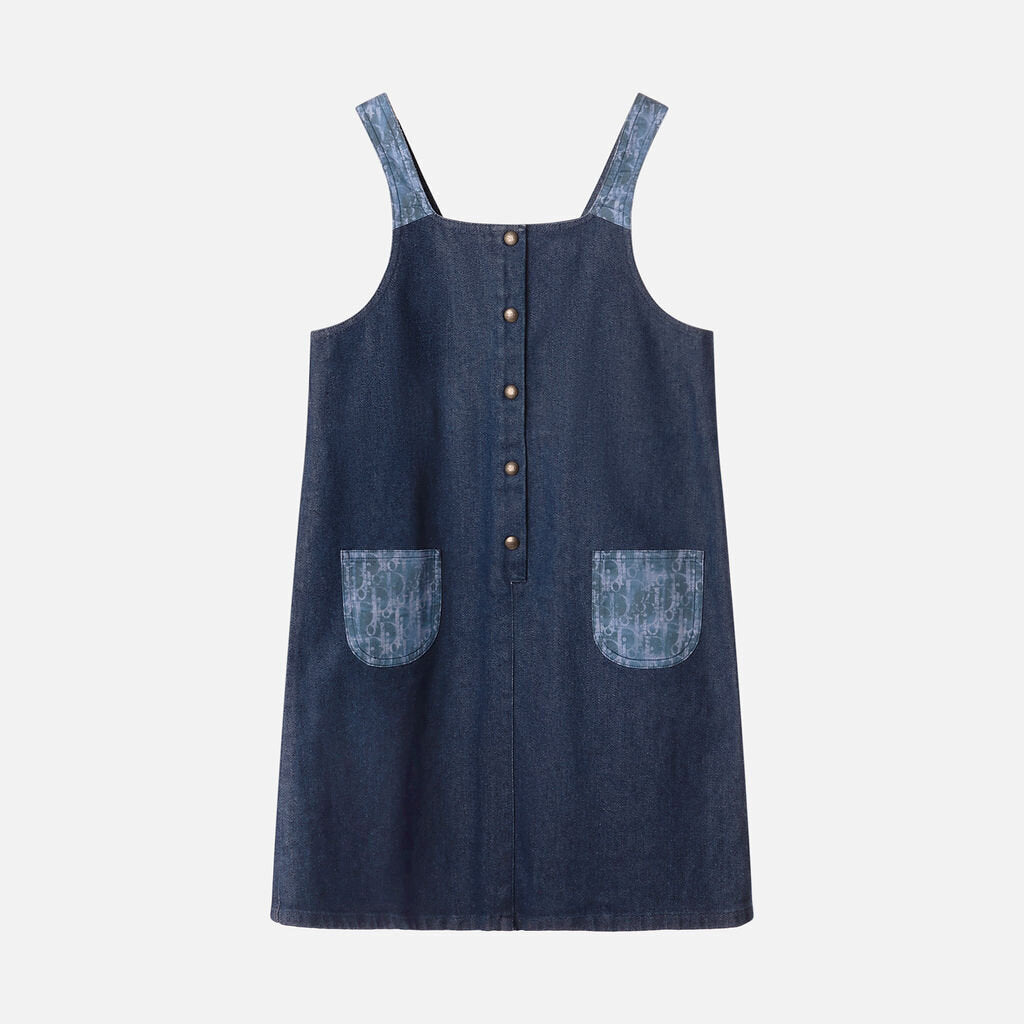 Christian Dior Dark Washed Oblique Denim Mini Dress