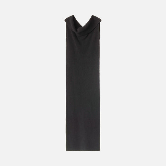 Toteme Black Off Shoulder Knit Dress