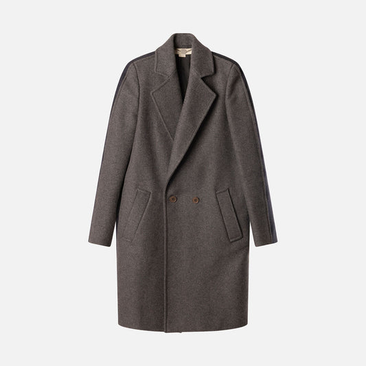 Stella McCartney Greyand Navy Wool Blend Coat