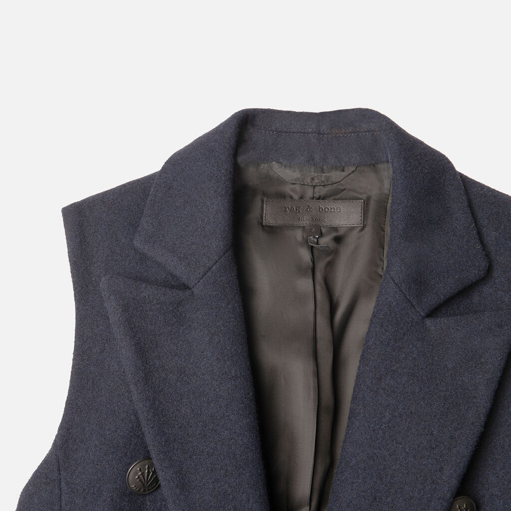 Rag & Bone Blue Long Vest