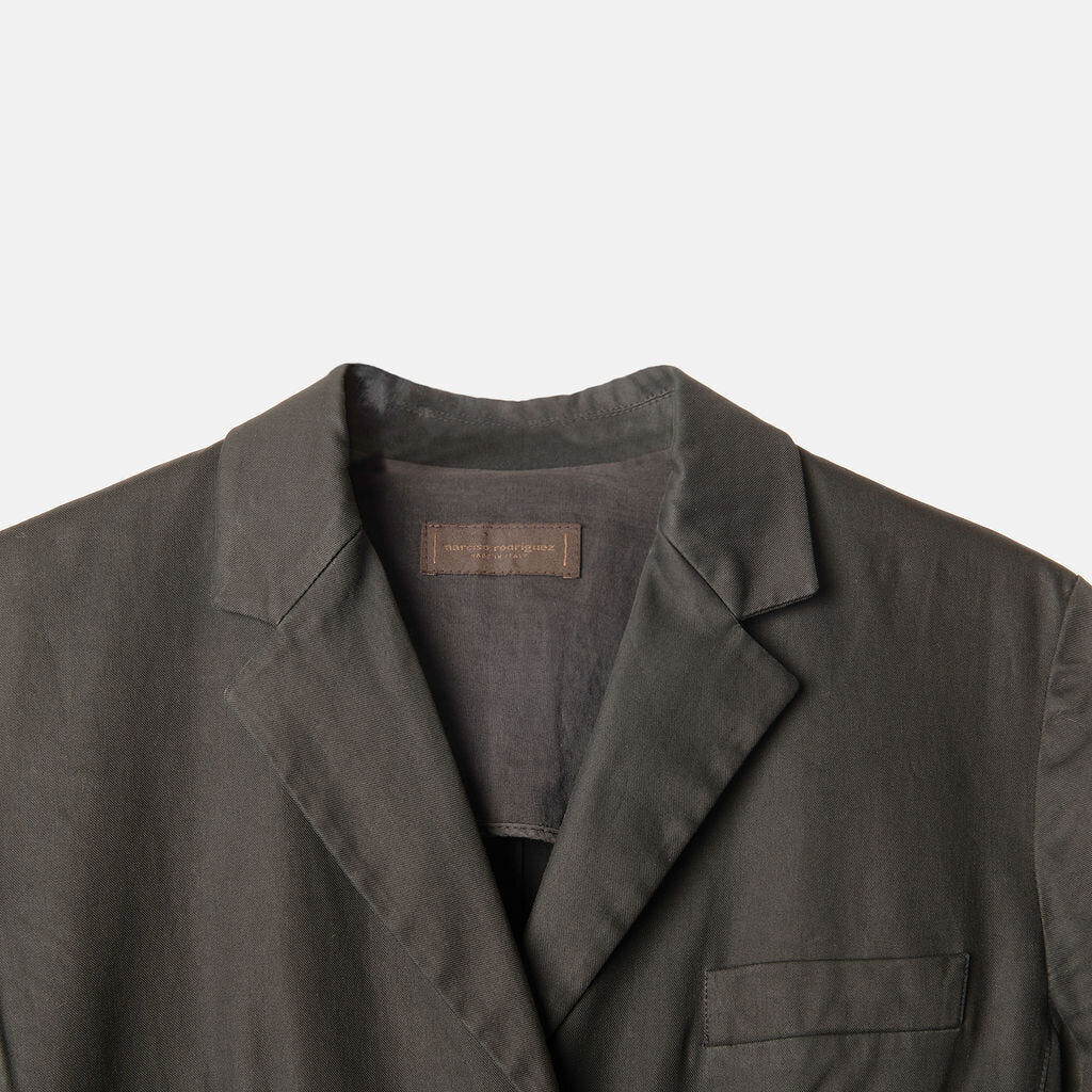 Narcisco Rodriguez 1990s Black Cotton Blend Blazer