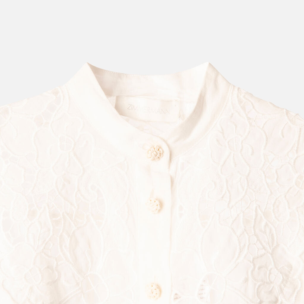 Zimmermann White Ramie Blouse