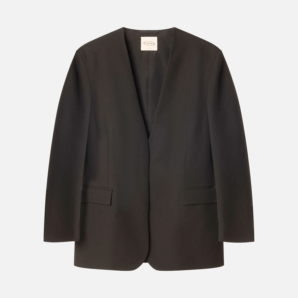 Tods Black Acetate Blend Blazer