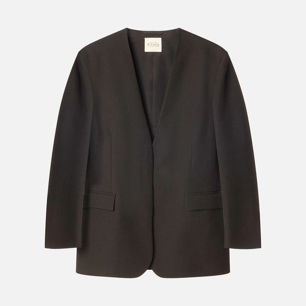 Tods Black Acetate Blend Blazer