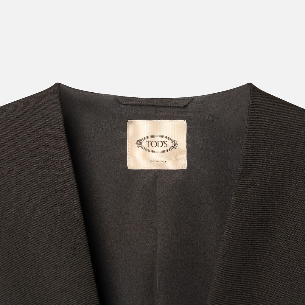 Tods Black Acetate Blend Blazer