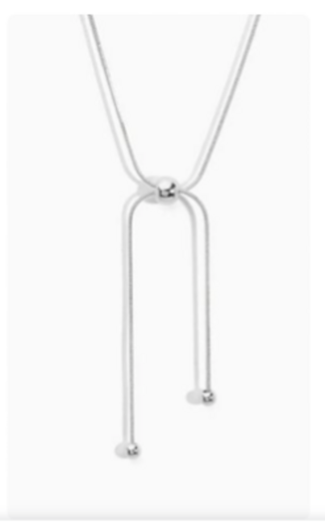 Beaded Lariat Necklace WG