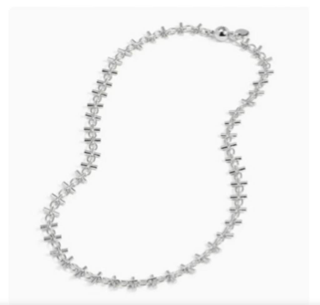 Bar Link Magnet Necklace WG