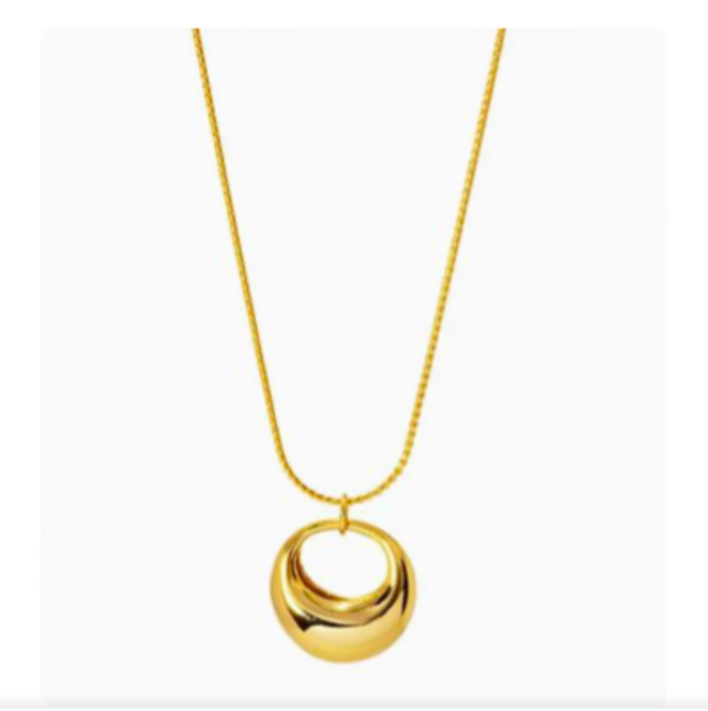 Waterdrop Pendant Short Necklace YG