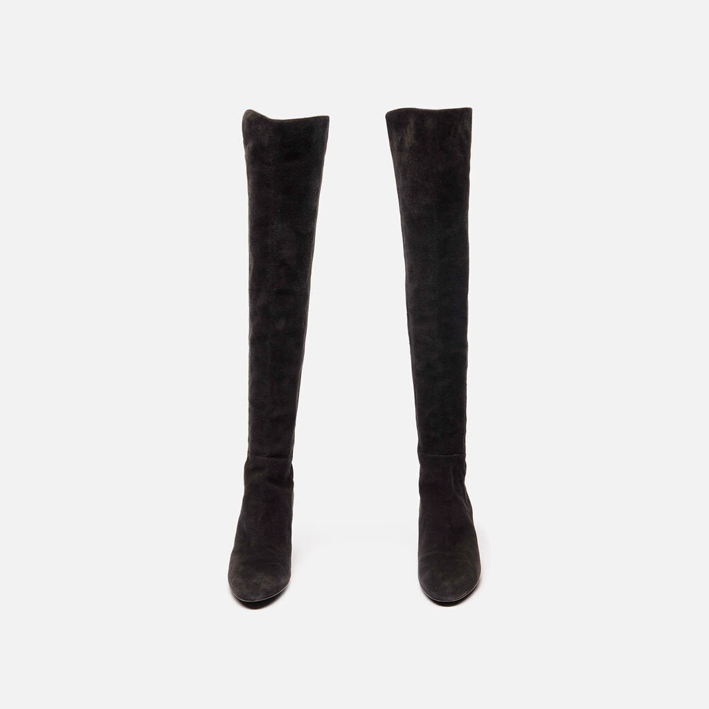 Stuart Weitzman Black Suede Over the Knee Boot