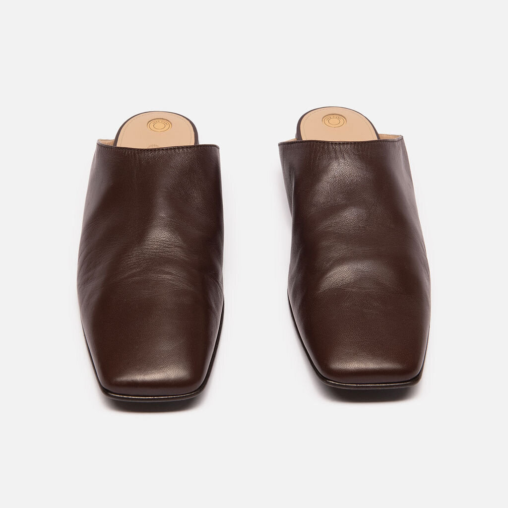 Loro Piana Brown Flat Mules