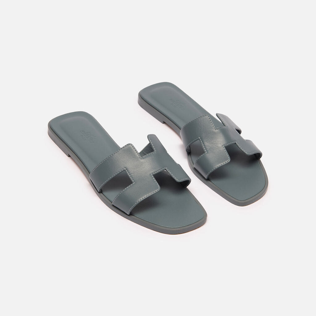 Hermes Teal Oran Sandal
