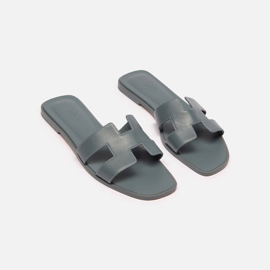 Hermes Teal Oran Sandal