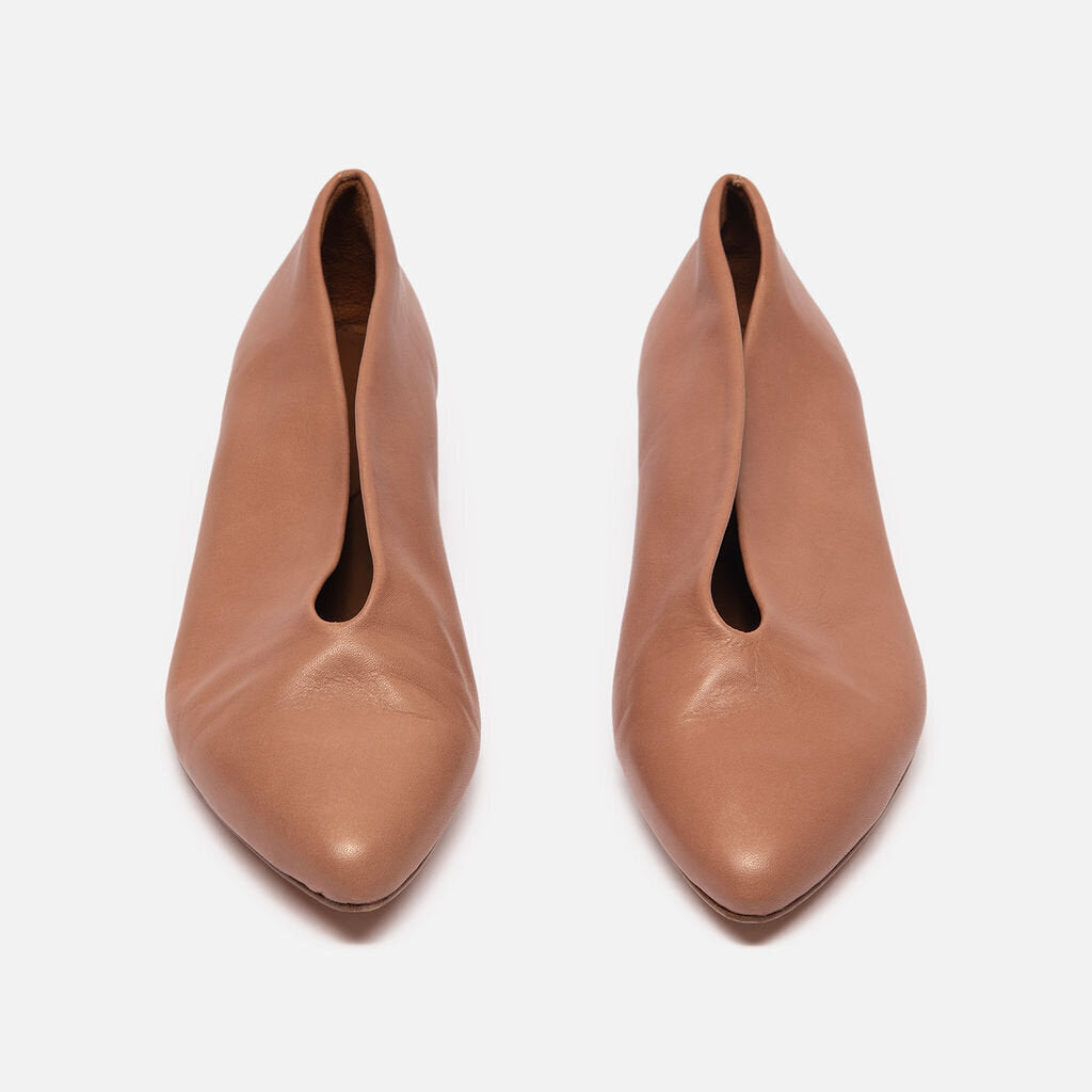 Tan Leather Flat