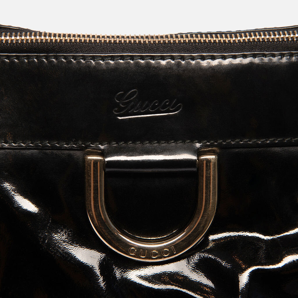 Gucci Black Patent Abbey Bag