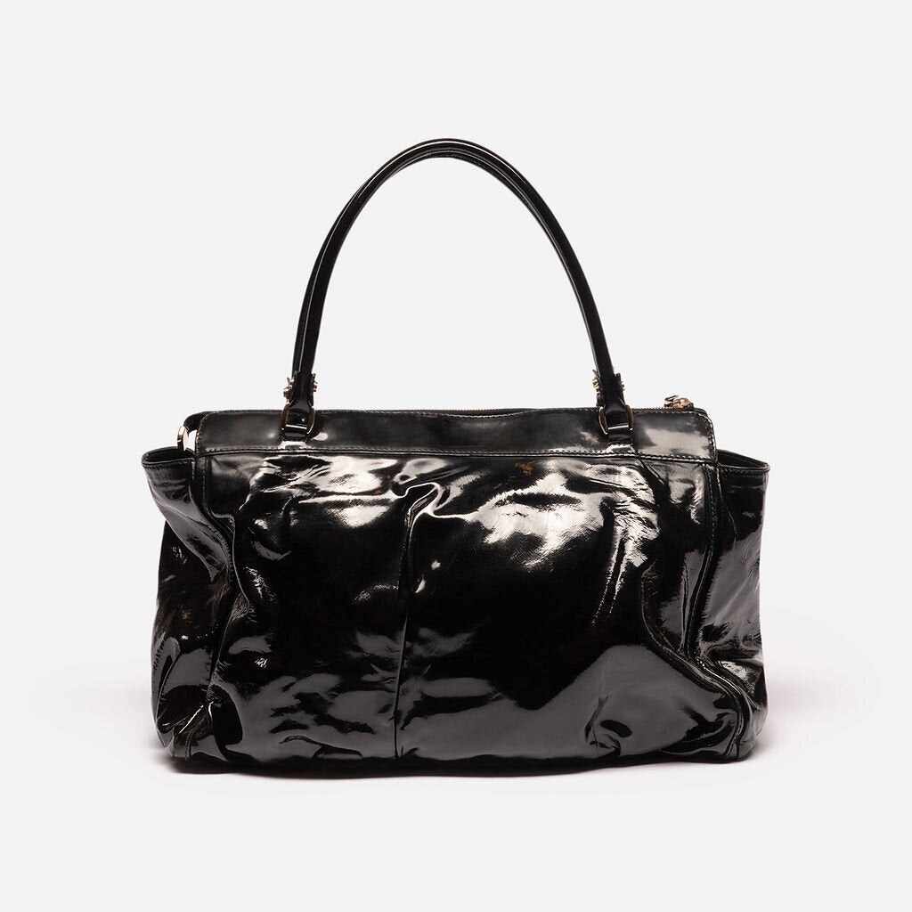 Gucci Black Patent Abbey Bag