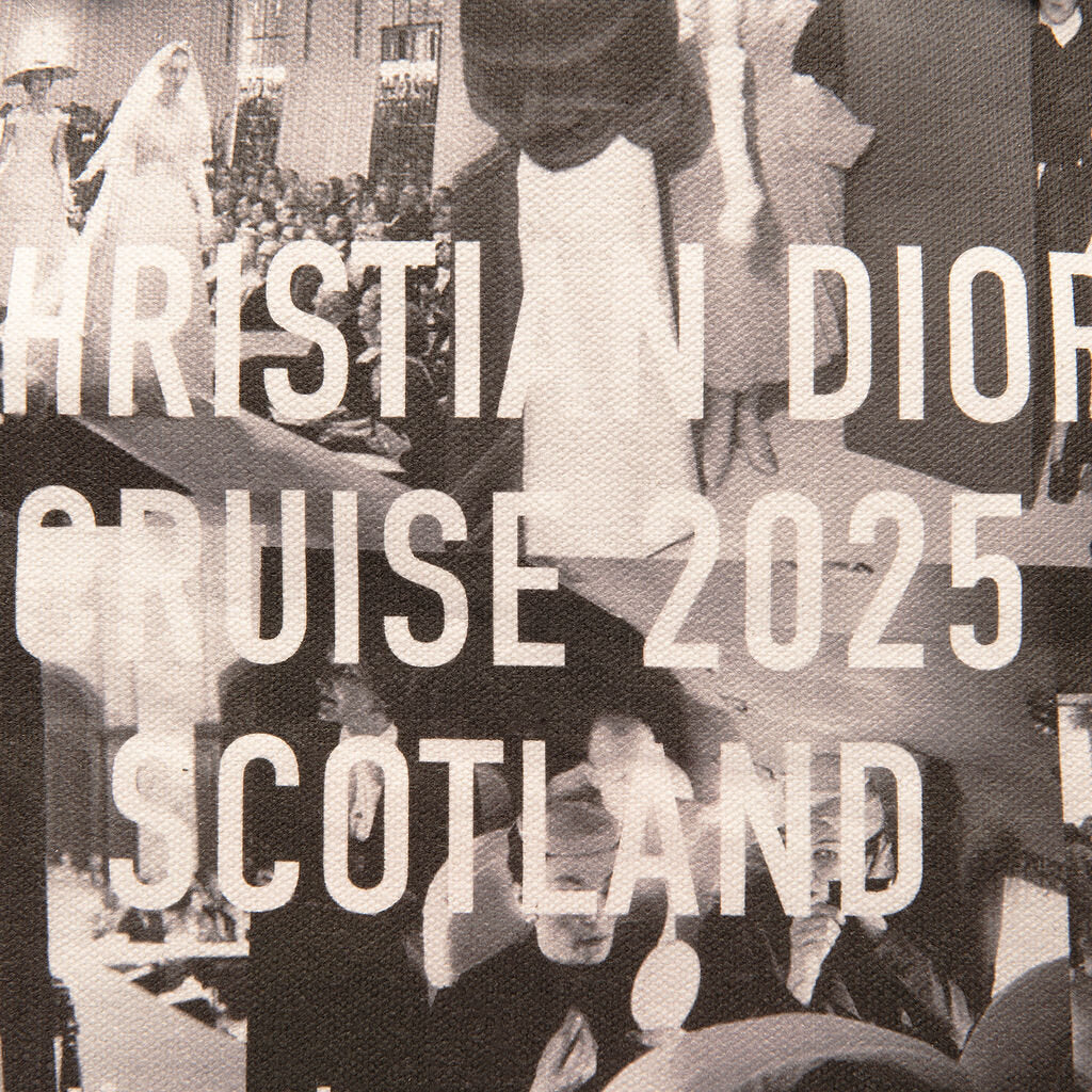 Christian Dior B&W Canvas Cruise Tote