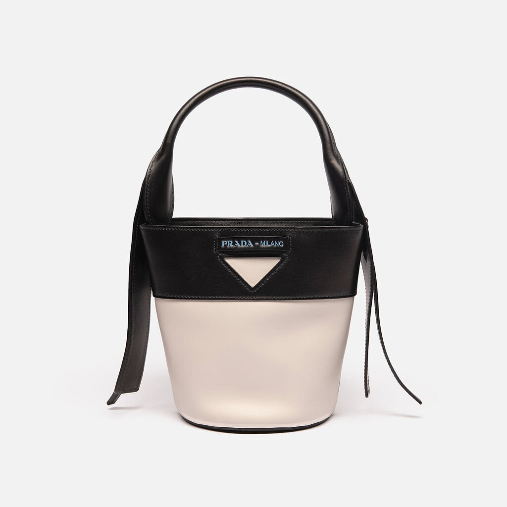 Prada Black & White Ouverture Bucket Bag