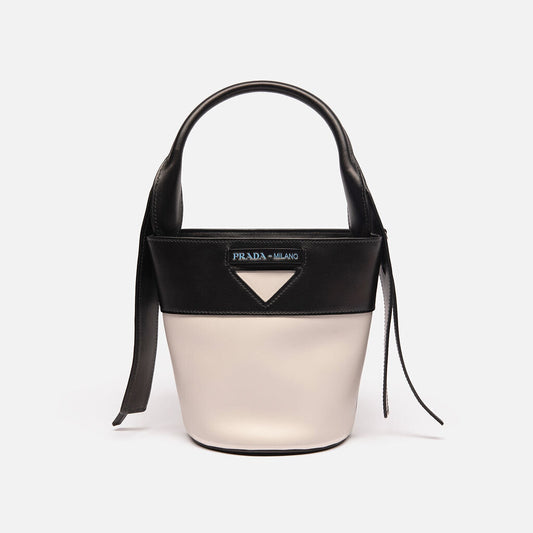 Prada Black & White Ouverture Bucket Bag