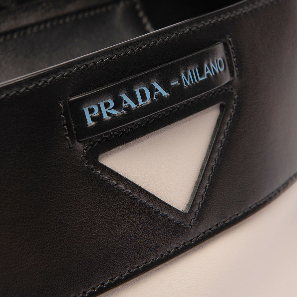 Prada Black & White Ouverture Bucket Bag