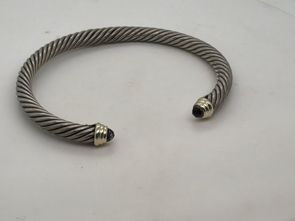 SS14ky Amethyst small cable bracelet