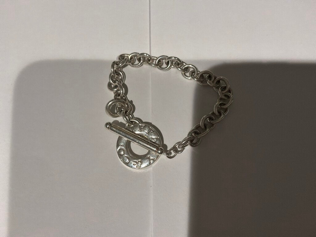 STERLING TOGGLE BRACELET 15.5 GRAMS