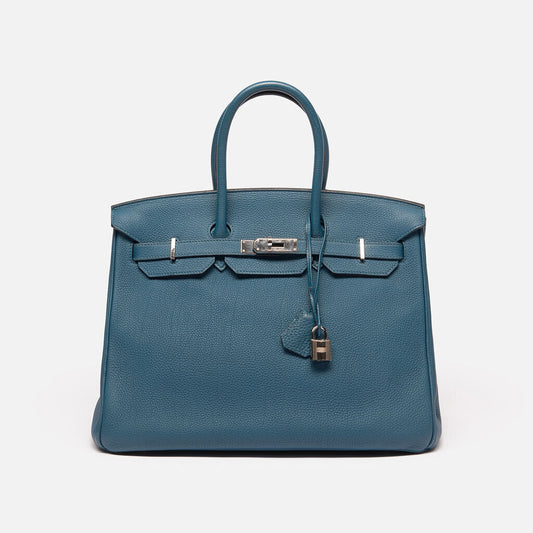 Hermes Blue Togo Birkin 35 with PHW (2013)