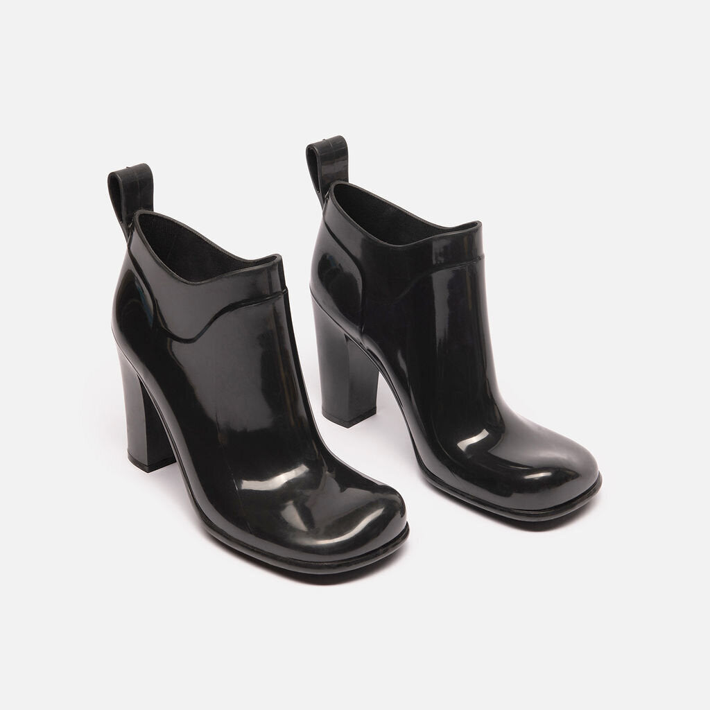 Bottega Veneta Black Rubber Heel Booties