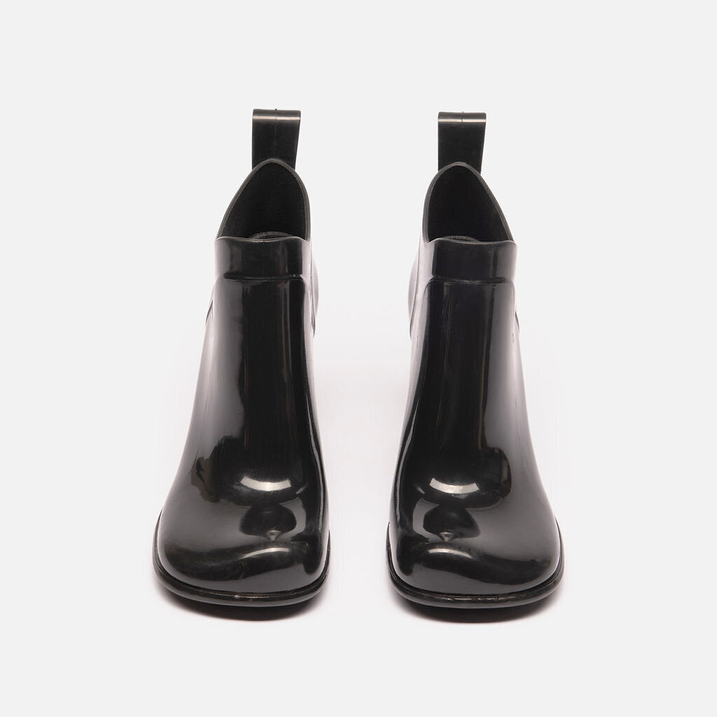 Bottega Veneta Black Rubber Heel Booties