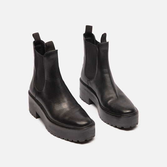 Loeffler Randall Black Leather Chelsea Boots