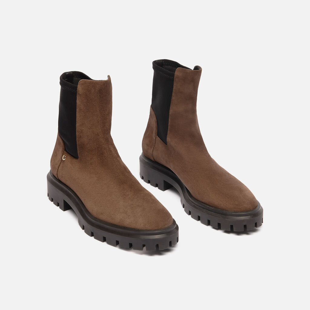 Stuart Weitzman Brown Suede Chelsea Boots