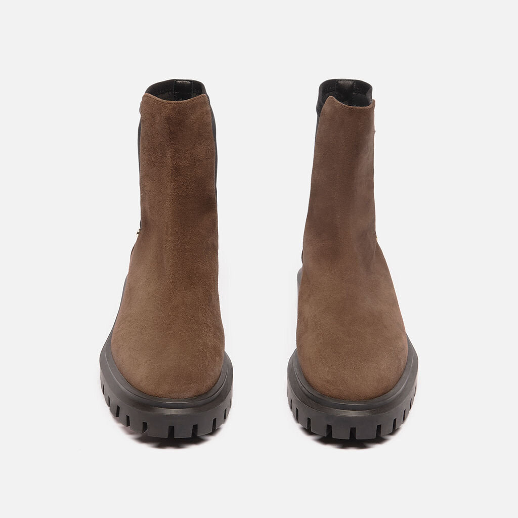 Stuart Weitzman Brown Suede Chelsea Boots