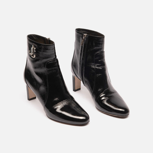Jimmy Choo Black Patent Leather Booties