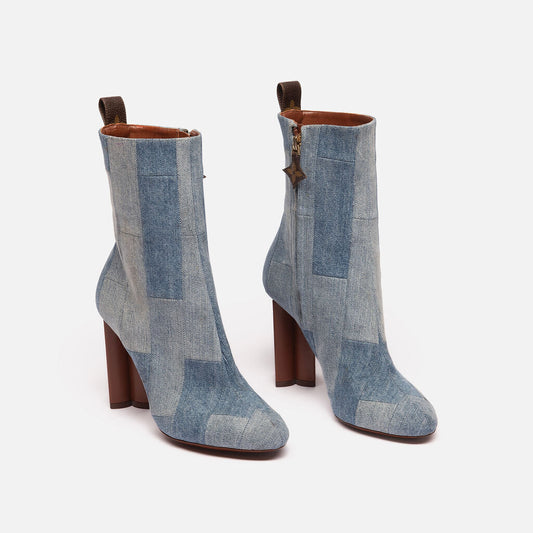 Louis Vuitton Denim Bootie Pumps