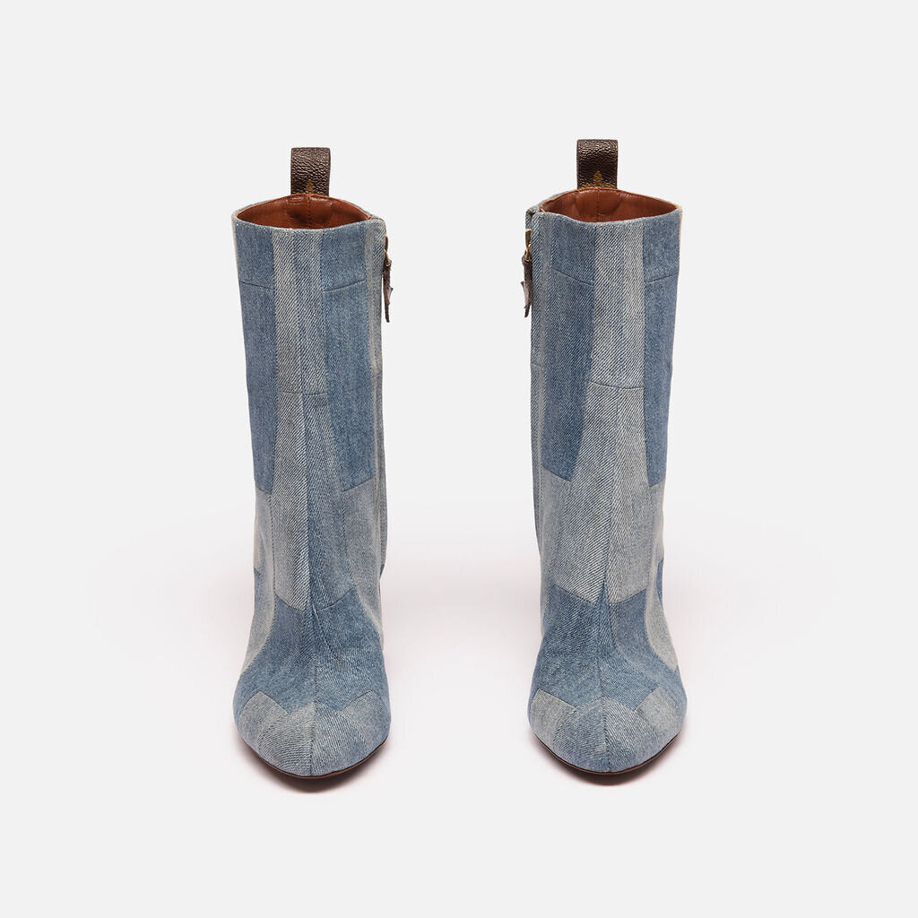 Louis Vuitton Denim Bootie Pumps