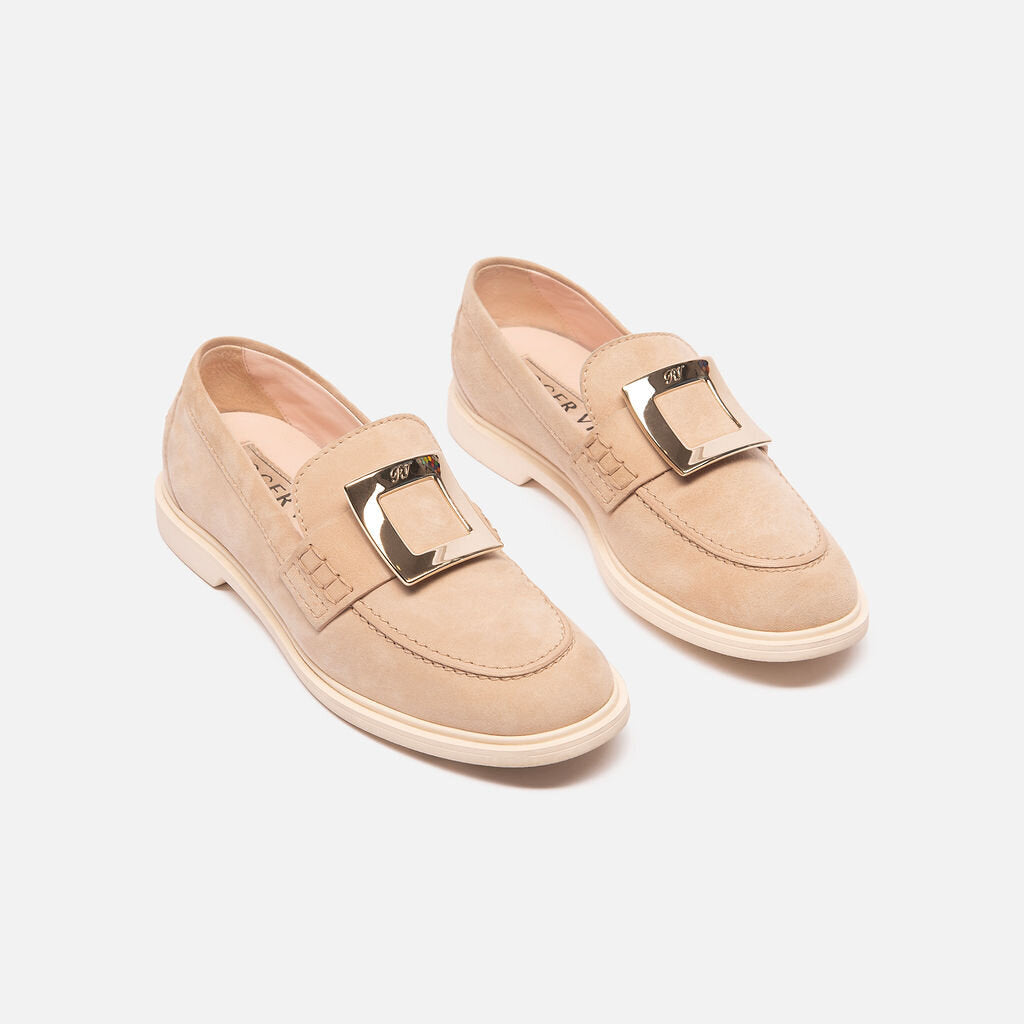 Roger Vivier Blush Suede Loafer