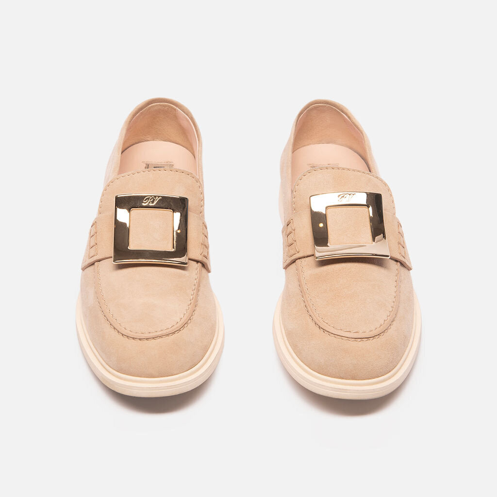 Roger Vivier Blush Suede Loafer