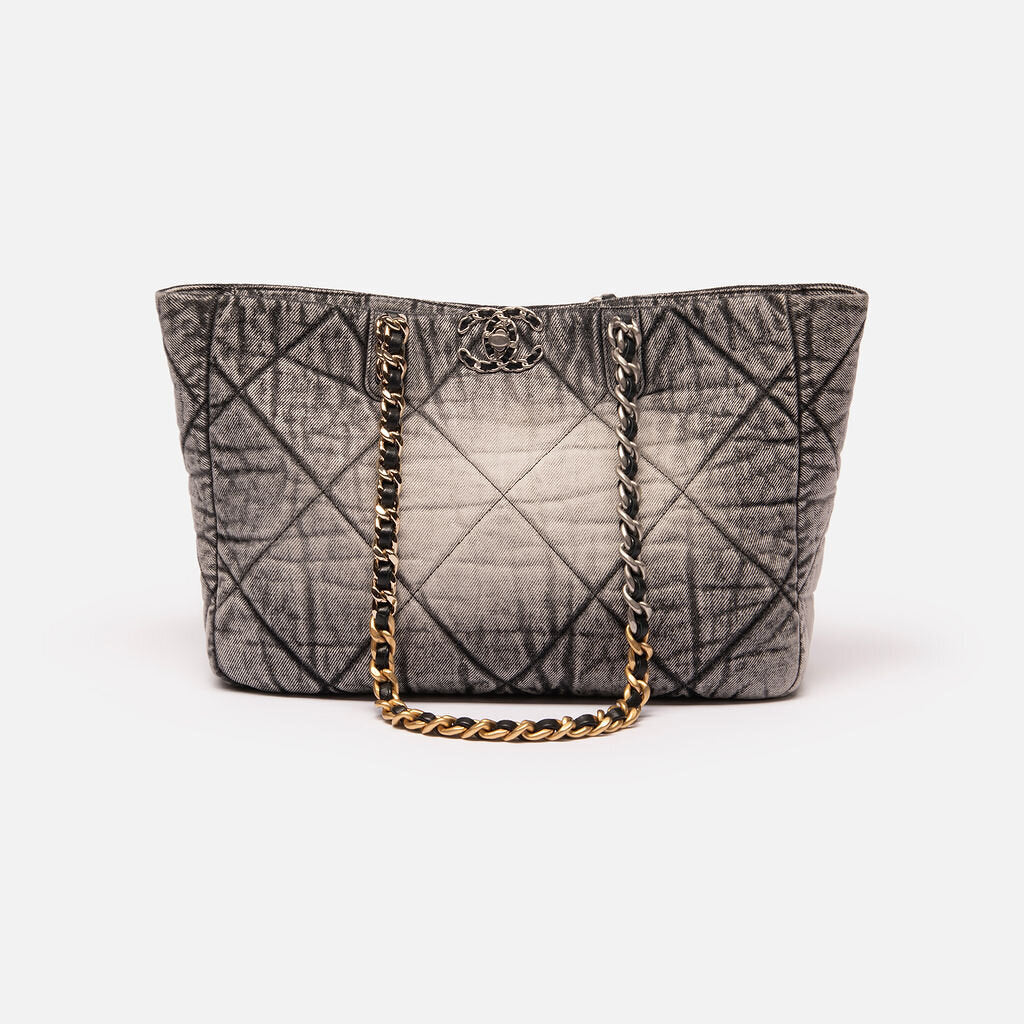 Chanel Denim 19 Shopping Tote