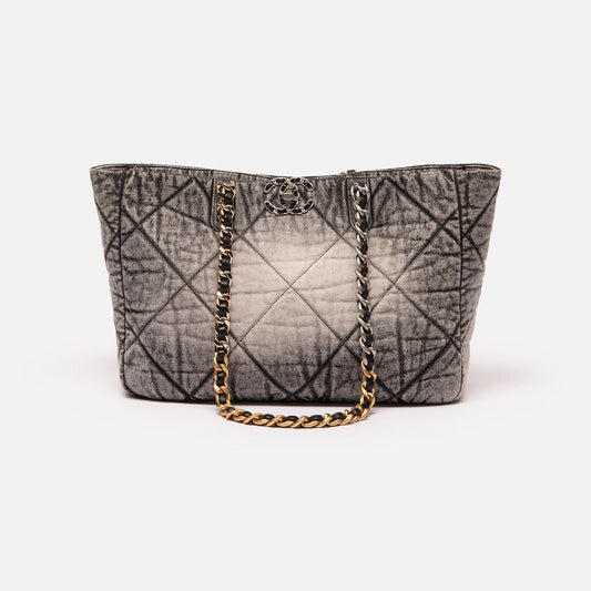 Chanel Denim 19 Shopping Tote