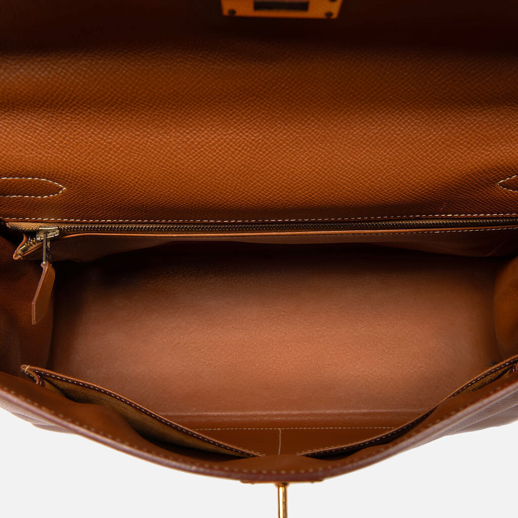 Hermes Kelly 32 Retourne Gold Courchevel