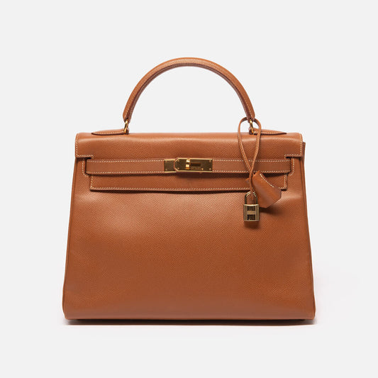 Hermes Kelly 32 Retourne Gold Courchevel