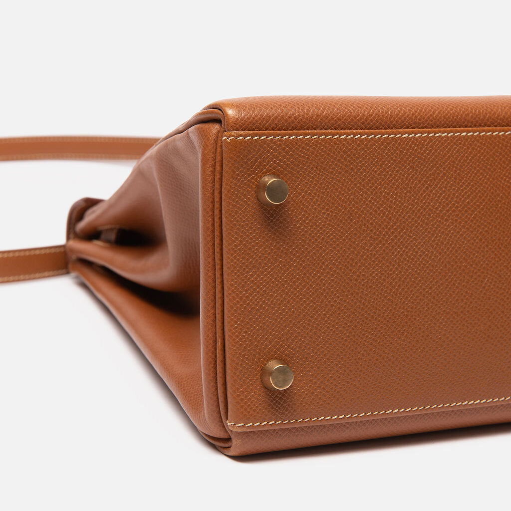 Hermes Kelly 32 Retourne Gold Courchevel