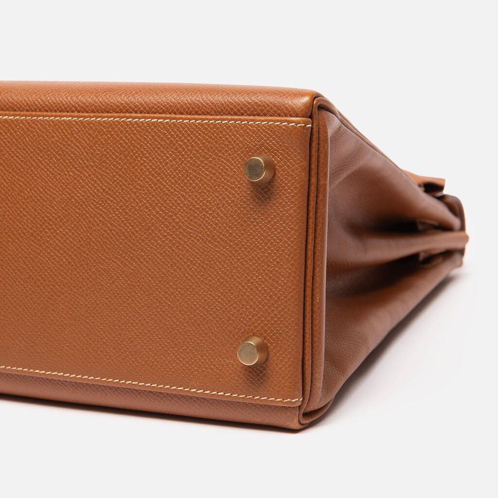 Hermes Kelly 32 Retourne Gold Courchevel