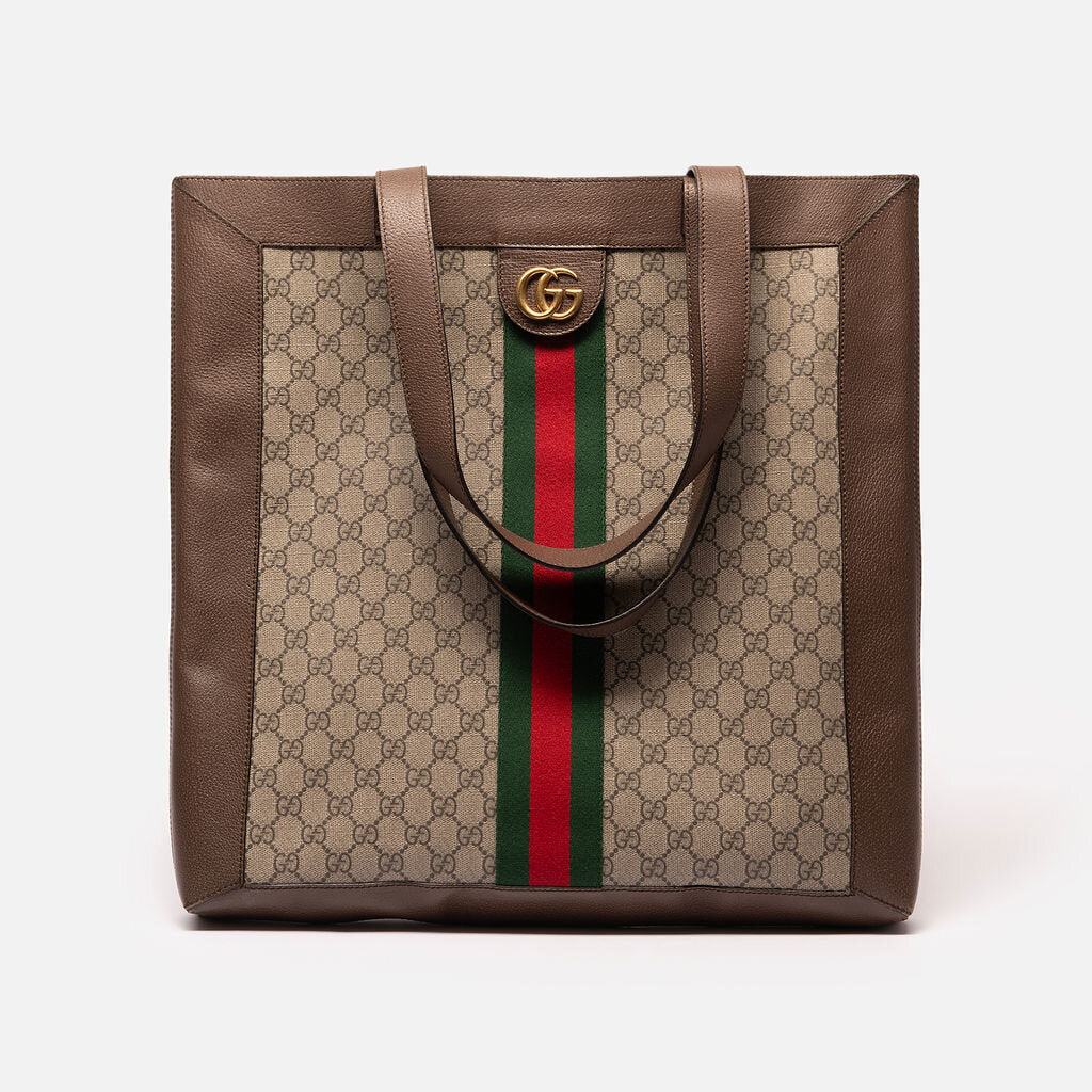 Gucci Ophidia Tote Black and White