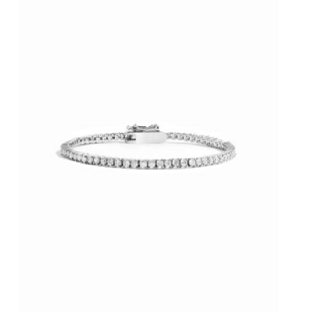 Tennis Bracelet w Latch WG 6.5"