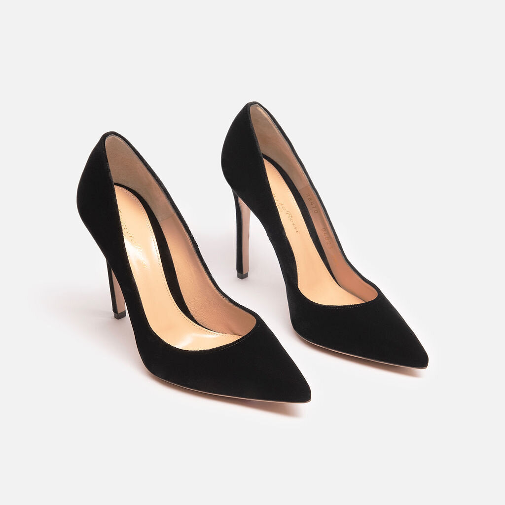 Gianvito Rossi Black Velvet Pump